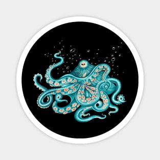 Teal Green Octopus and the Bubbles Magnet